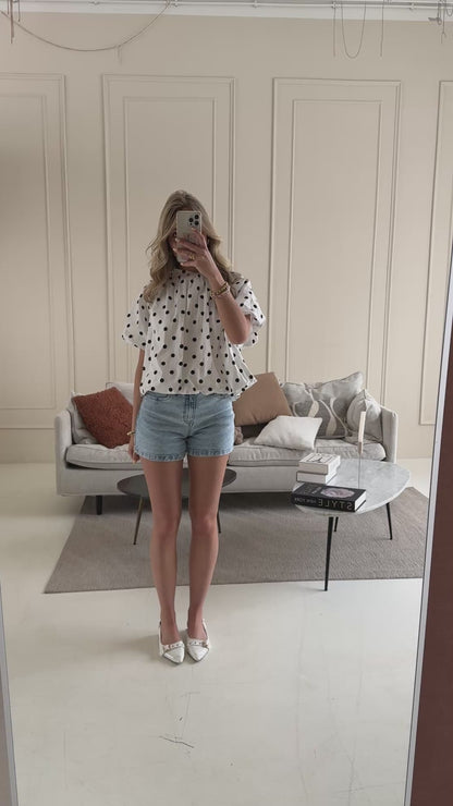Zoe polka dot blouse - wit