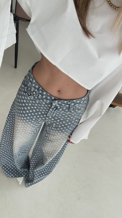 Liz polka dot jeans