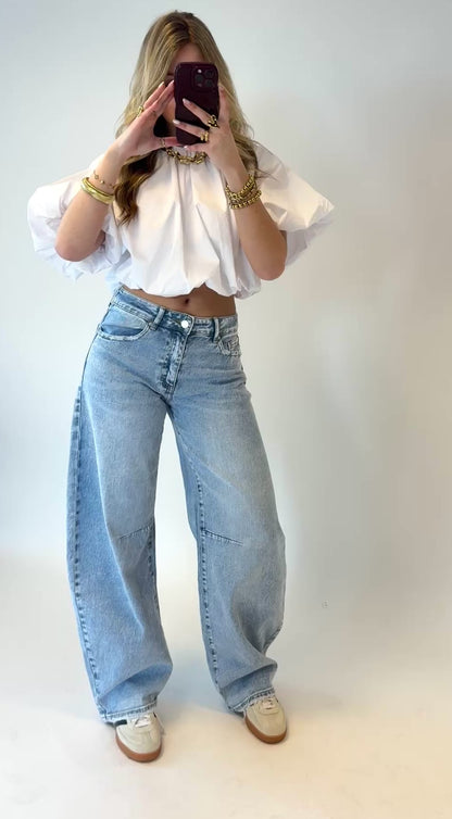 Mallou balloon jeans - lichtblauw (Queenhearts)
