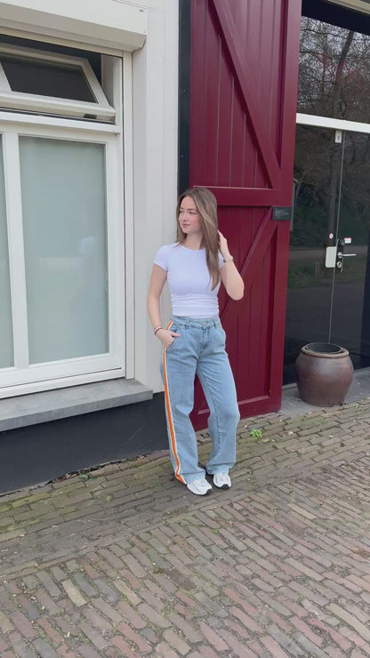 Queen heart jeans - orange edition