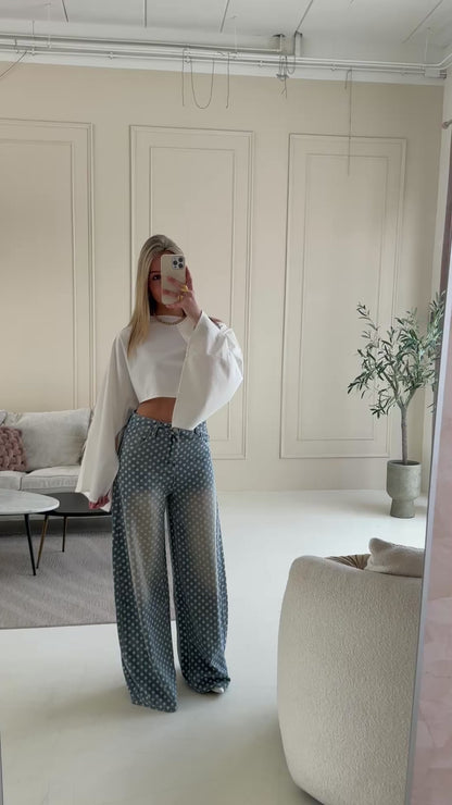 Liz polka dot jeans